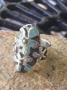 Handcrafted Silver Flower Ring