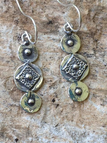 Handcrafted Silver Dangle Earings
